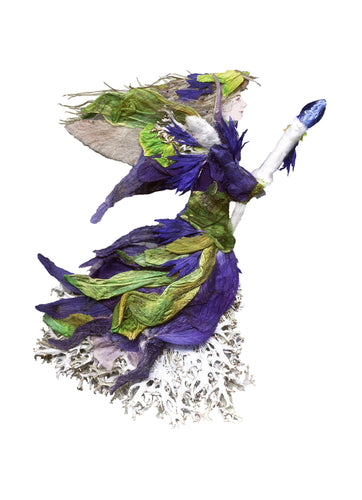 Faerie Allaura - One of a Kind Faerie from Flowers! Available as 5x7 Note Cards
