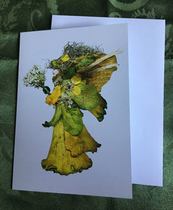 Faerie Daleana- One of a Kind Faerie from Flowers -  Available as 5x7 Note Card