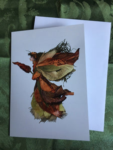 Faerie Glynae - One of a Kind Faerie from Flowers -  Available as 5x7 Note Card