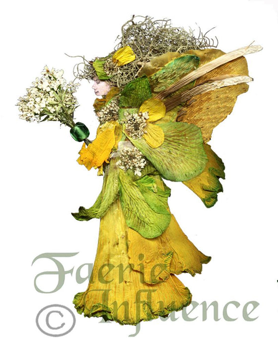 Faerie Daleana- One of a Kind Faerie from Flowers -  Available as 5x7 Note Card
