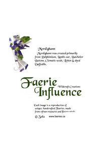 Faerie Mordighann - One of a Kind Faerie from Flowers -  Available as 5x7 Note Card