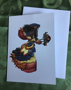 Faerie Àravash - One of a Kind Faerie from Flowers -  Available as 5x7 Note Card