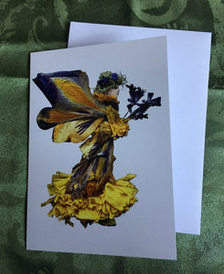 Faerie Heralice - One of a Kind Faerie from Flowers -  Available as 5x7 Note Card