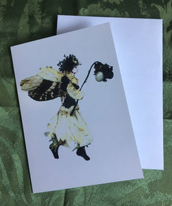 Faerie Ondulyn - One of a Kind Faerie from Flowers -  Available as 5x7 Note Card