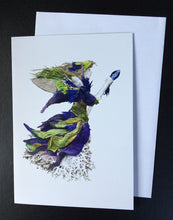 Load image into Gallery viewer, Faerie Allaura - One of a Kind Faerie from Flowers! Available as 5x7 Note Cards