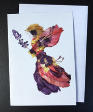 Load image into Gallery viewer, Faerie Enarra - One of a Kind Faerie from Flowers -  Available as 5x7 Note Card