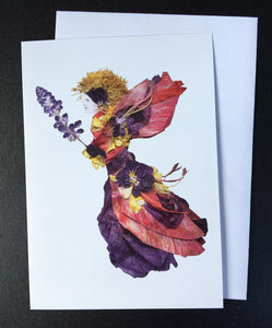 Faerie Enarra - One of a Kind Faerie from Flowers -  Available as 5x7 Note Card