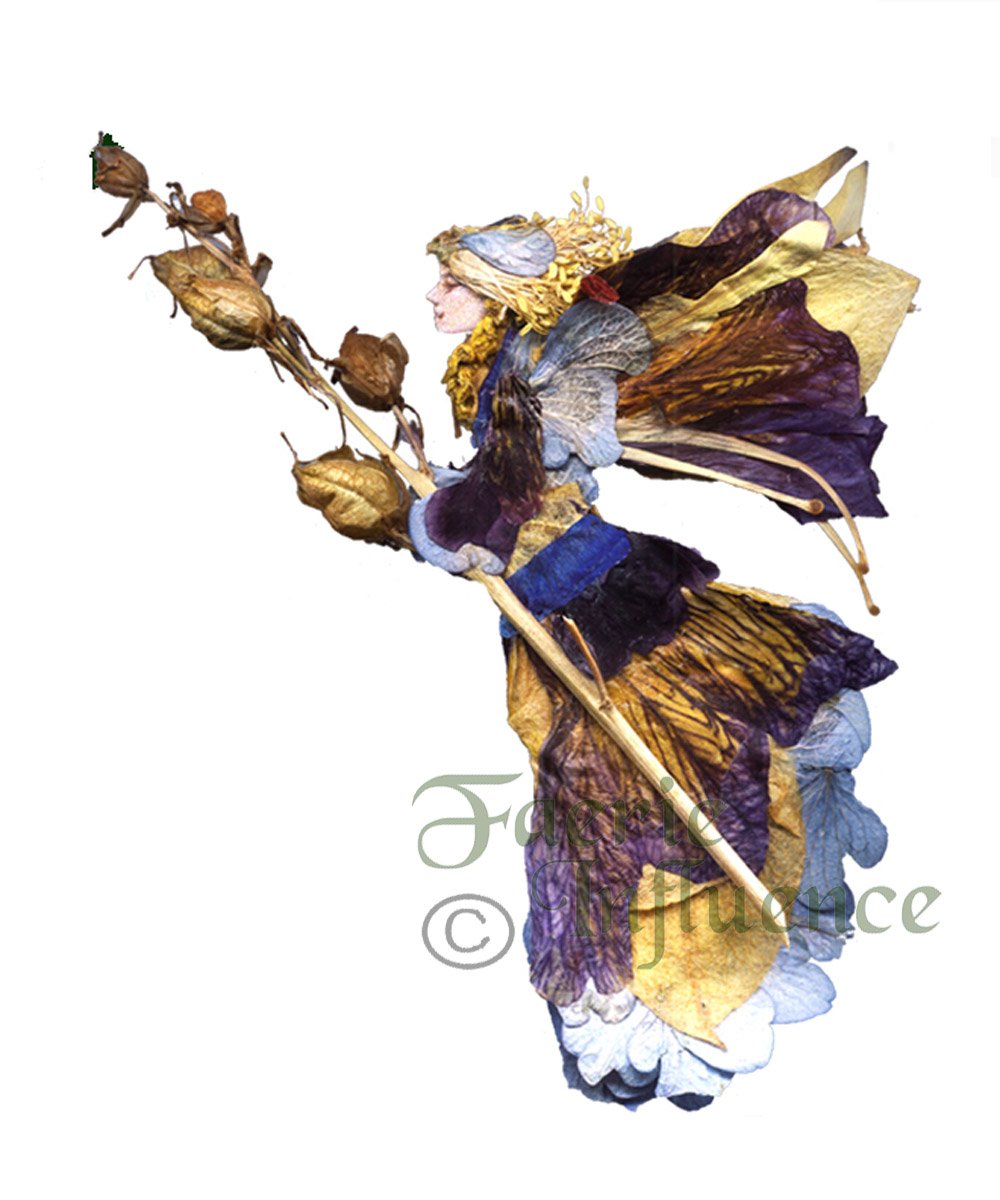 Faerie Ceinwen - One of a Kind Faerie from Flowers -  Available as 5x7 Note Card