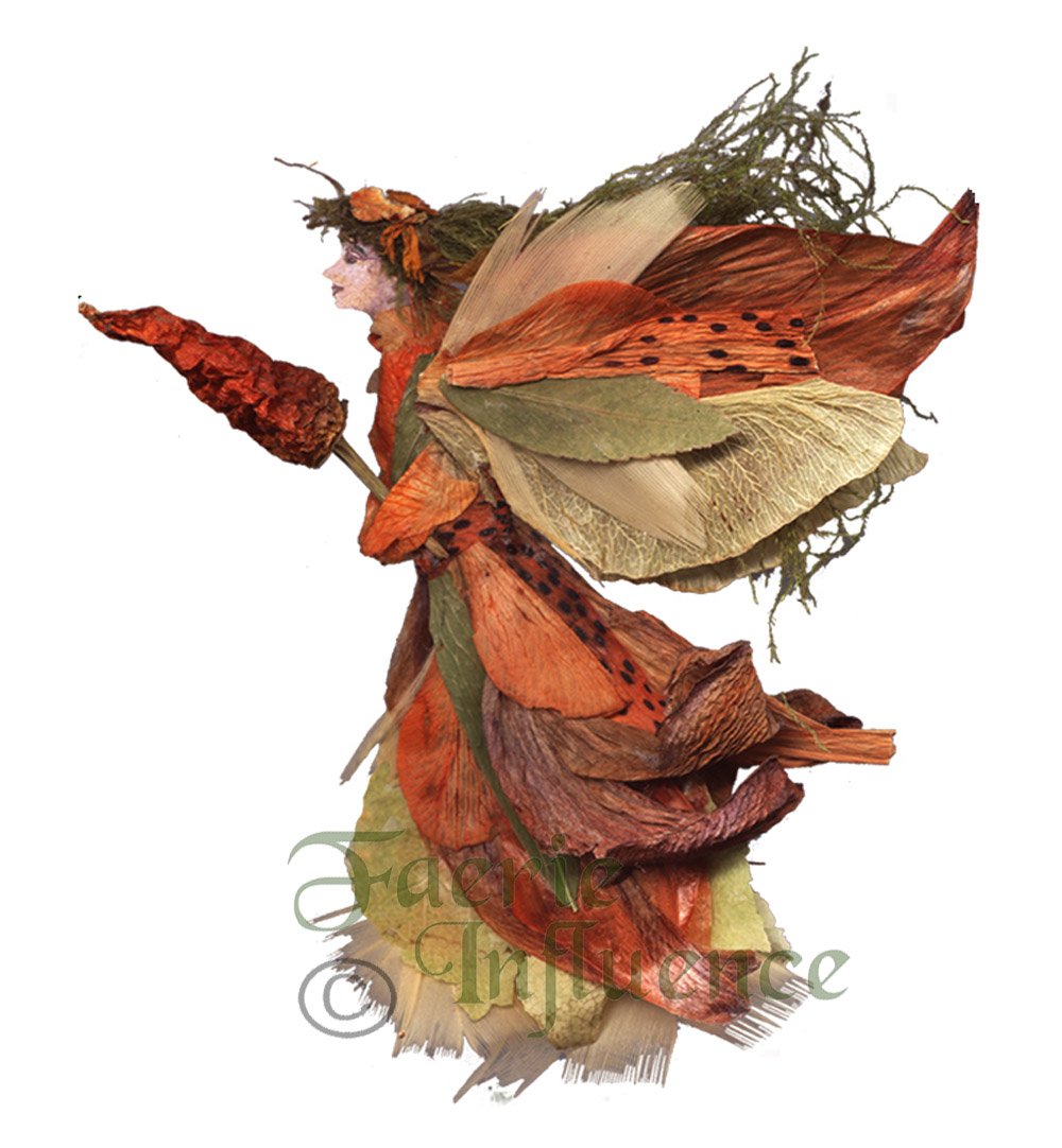 Faerie Glynae - One of a Kind Faerie from Flowers -  Available as 5x7 Note Card