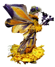 Load image into Gallery viewer, Faerie Heralice - One of a Kind Faerie from Flowers -  Available as 5x7 Note Card